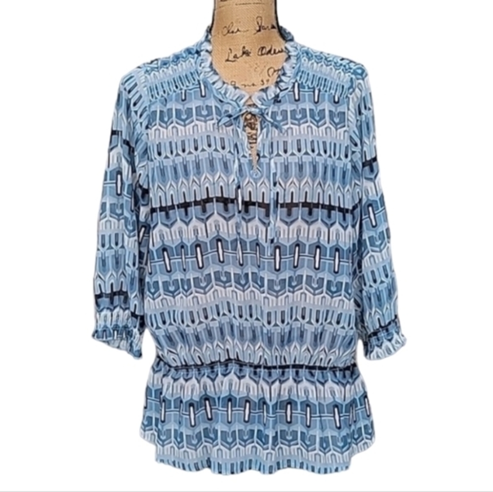 NEW - NWT Apt 9 Drop Waist Chiffon Peplum Top